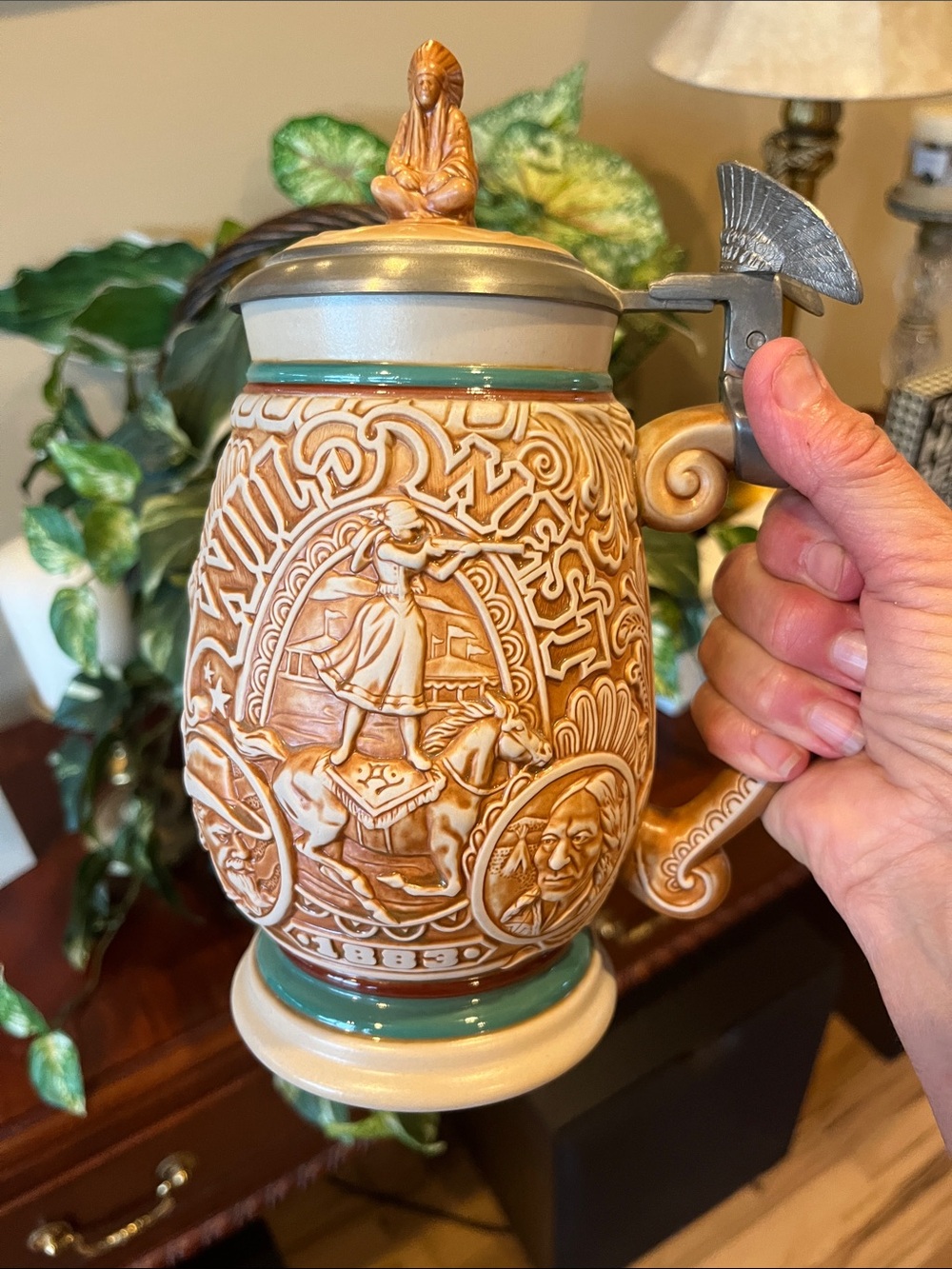 Tribute to the Wild West Stein Handcrafted in Brazil